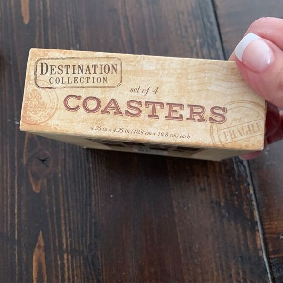 Coasters Stone set of 4 by Destination Collection - Picture 4 of 5